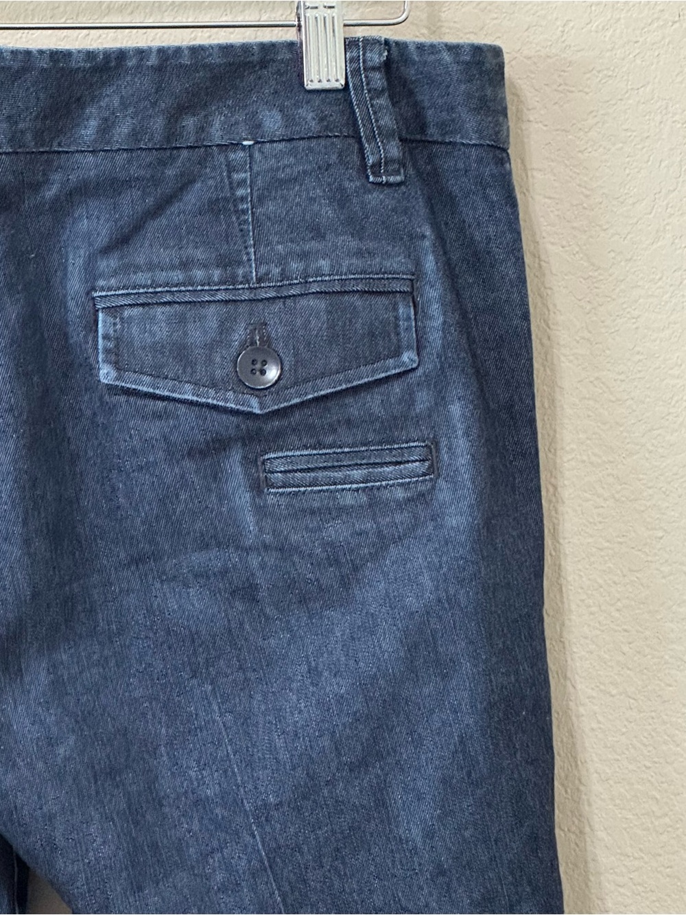 GAP | The Trouser Women's Dark Blue Denim Slacks - Classic Straight Leg Size 8 - Picture 9 of 13